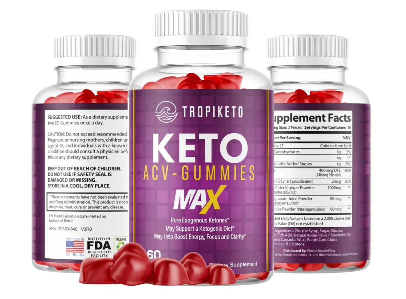 Fitness InspireWays TropiKeto Max Gummies - Tropi Keto ACV Max Gummies - Tropi Keto Fitness InspireWays Au supplements