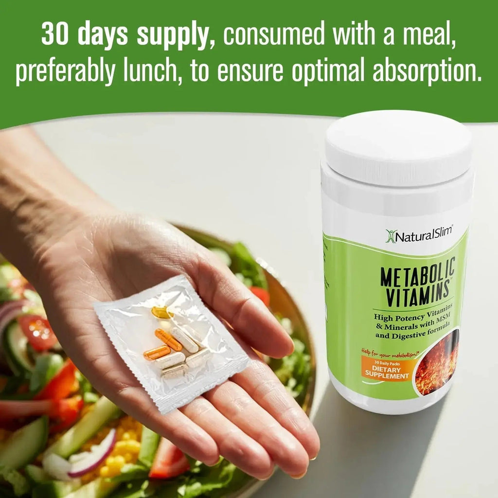 NaturalSlim Metabolic Vitamins - Combination of High Potency Multivitamins, Minerals, B Complex, Msm, & Digestive Formula Supplements NaturalSlim Au supplements