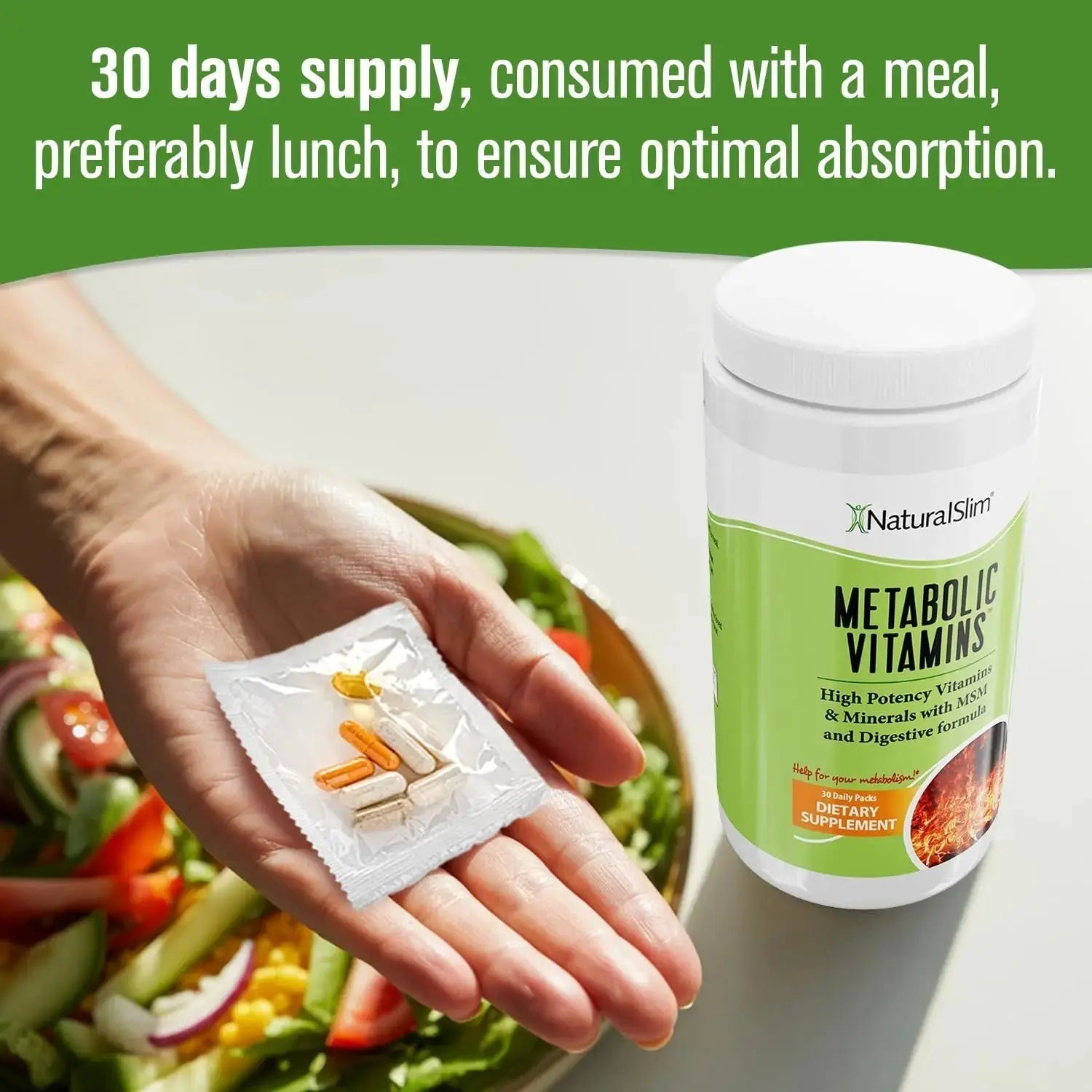 NaturalSlim Metabolic Vitamins - Combination of High Potency Multivitamins, Minerals, B Complex, Msm, & Digestive Formula Supplements NaturalSlim Au supplements