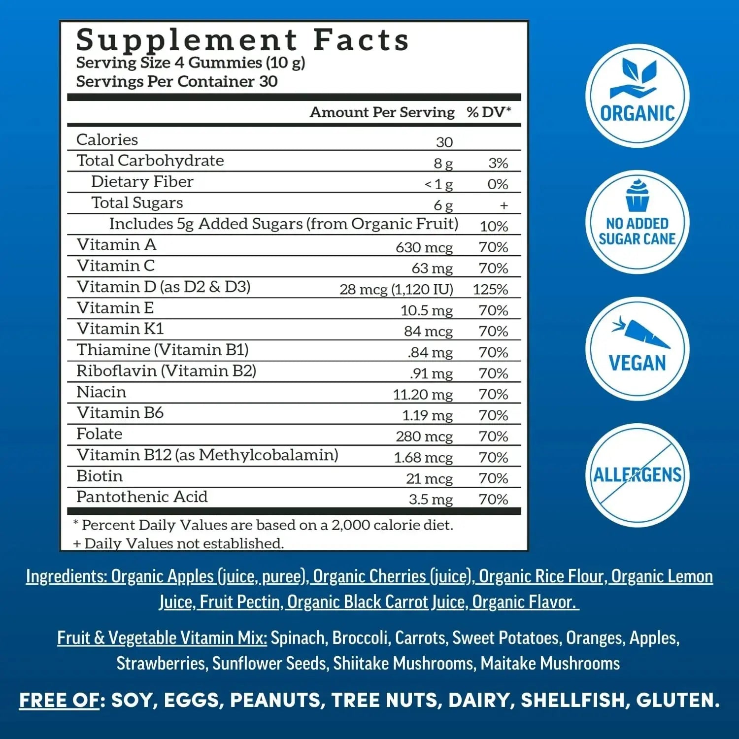 Llama Naturals Multivitamin for Men, Vegan, Organic Gummies with Vitamin D, C and K, Men's Real Fruit Gummy Vitamins Llama Naturals Au supplements