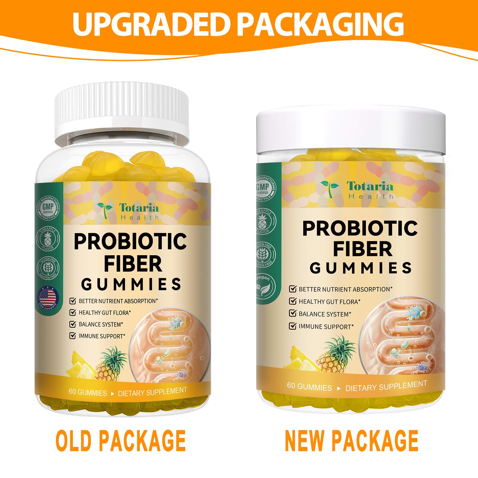 9-in-1 Probiotic Prebiotic Fiber Gummies for Adults & Teens, Fiber Supplement Pro with 5 Billion CFU Bacillus Coagulans, Psyllium Husk, FOS, Inulin, ACV for Digestion
