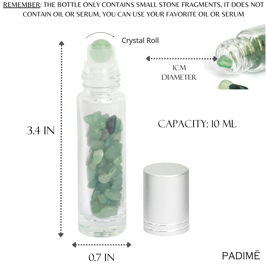 Padime 2 pcs | Premium Set | Real Jade Gua Sha Tool for Facial Skin Care + Glass Bottle for Your Oil Padimë Au supplements