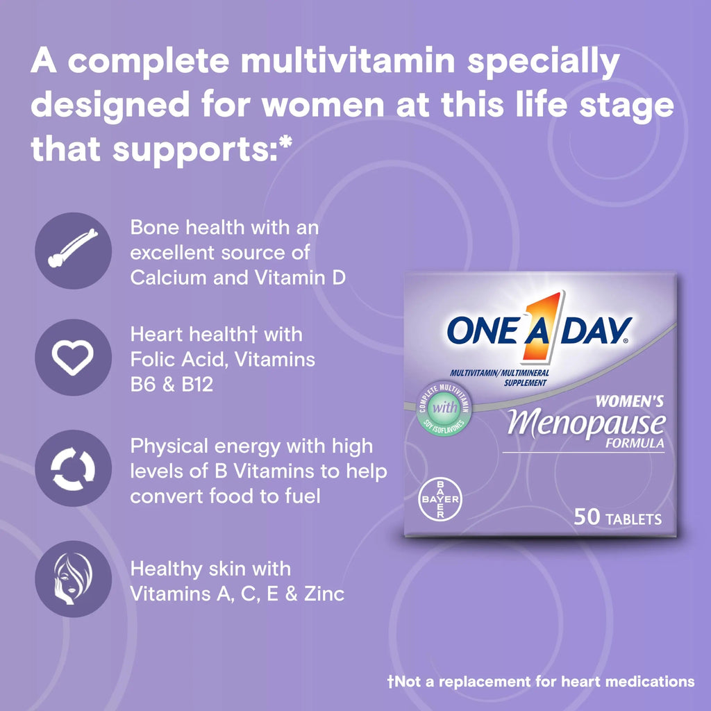 One A Day Women's Menopause Multivitamin with Vitamin A, Vitamin C, Vitamin D, Vitamin E and Zinc ONE A DAY Au supplements