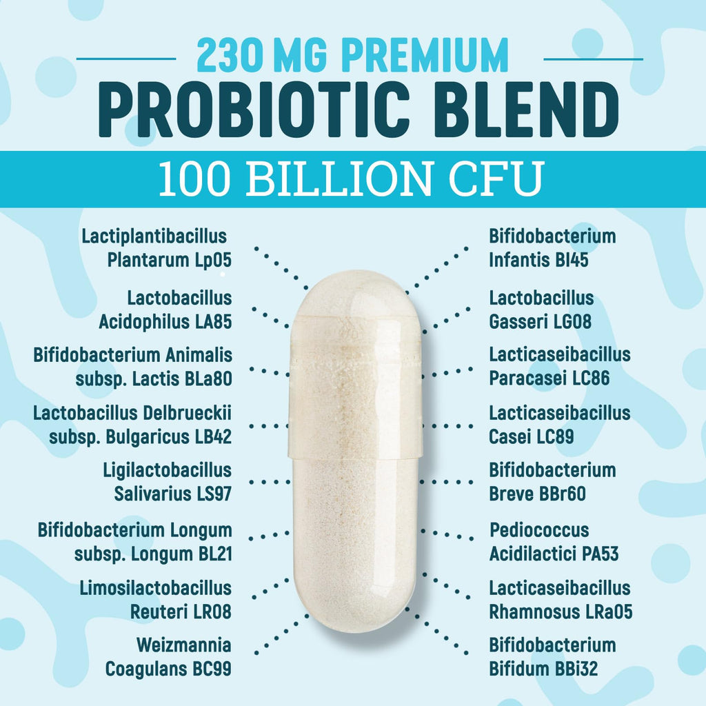Nature's Physician Probiotics - 100 Billion CFU - 16 Strains + Prebiotics - Best Probiotic Supplement for Women & Men - Supports Immune, Digestive Health, Occasional Constipation & Gas - 60 Capsules Nature's Physician Au supplements
