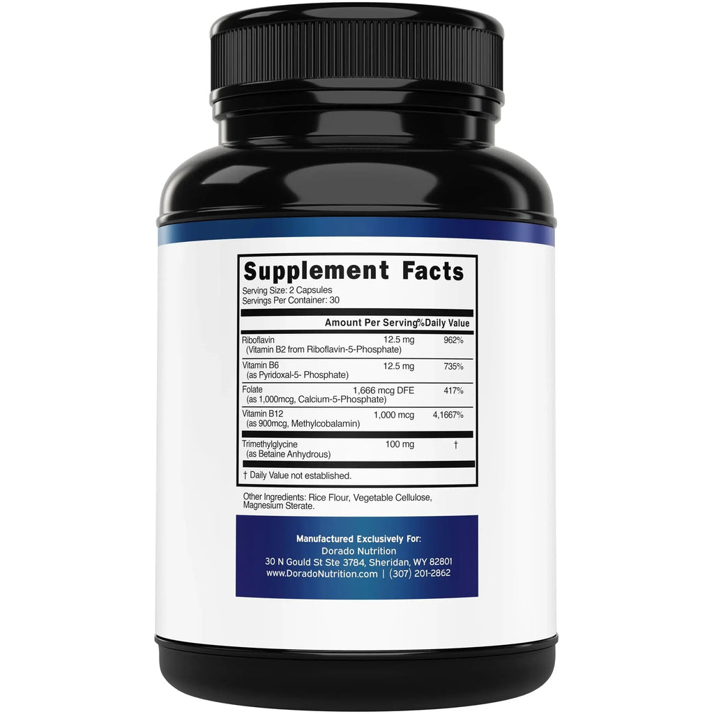 Methylated Multivitamin (Methylated and Activated Vitamins Only - Methylated B Complex with Trimethylglycine (TMG) and Methylfolate) DORADO NUTRITION Au supplements