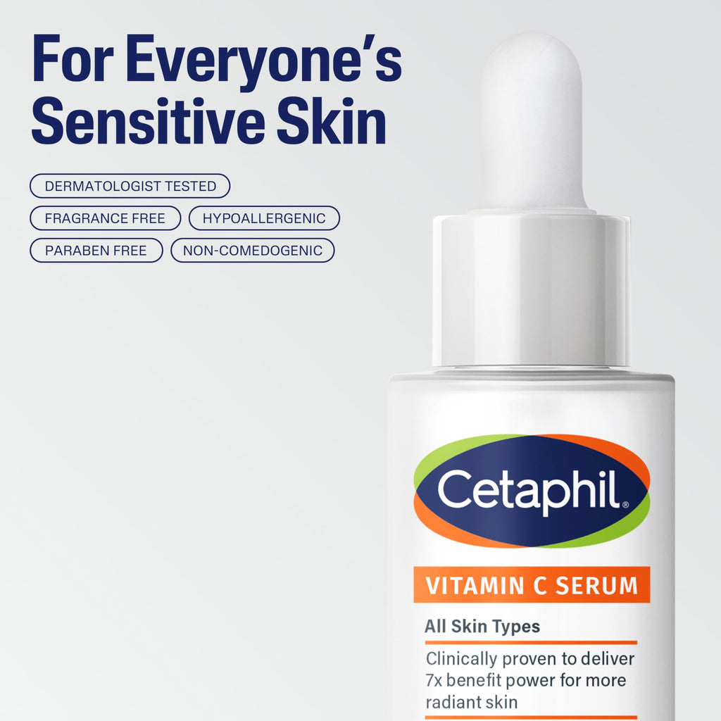 Cetaphil Vitamin C Serum, Visibly Reduces Look of Dark Spots and Hyperpigmentation, Formulated with Niacinamide
