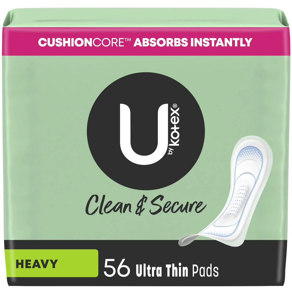 U by Kotex Clean & Secure Ultra Thin Pads, Heavy Absorbency, 56 Count (Packaging May Vary) U by Kotex Au supplements