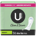 U by Kotex Clean & Secure Ultra Thin Pads, Heavy Absorbency, 56 Count (Packaging May Vary) U by Kotex Au supplements