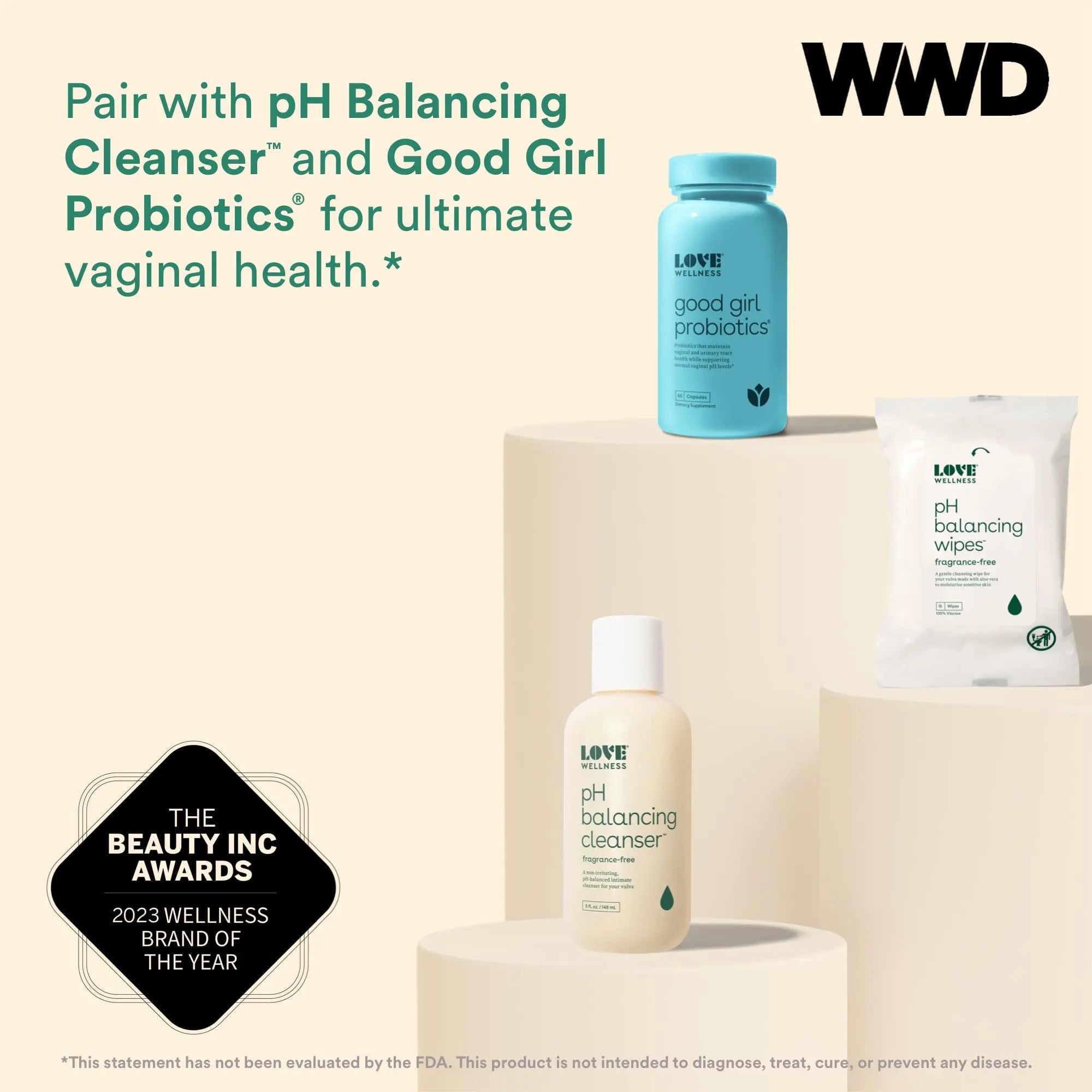 Love Wellness pH Balancing Wipes for Women | Feminine Hygiene for Cleansing with Aloe Vera Love Wellness Au supplements