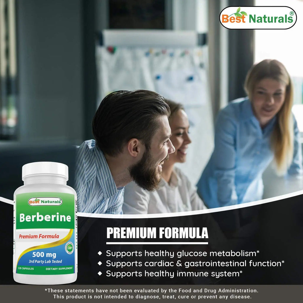 Best Naturals Berberine 500mg 120 Capsules - Supports Immune Function, Cardiovascular Best Naturals Au supplements