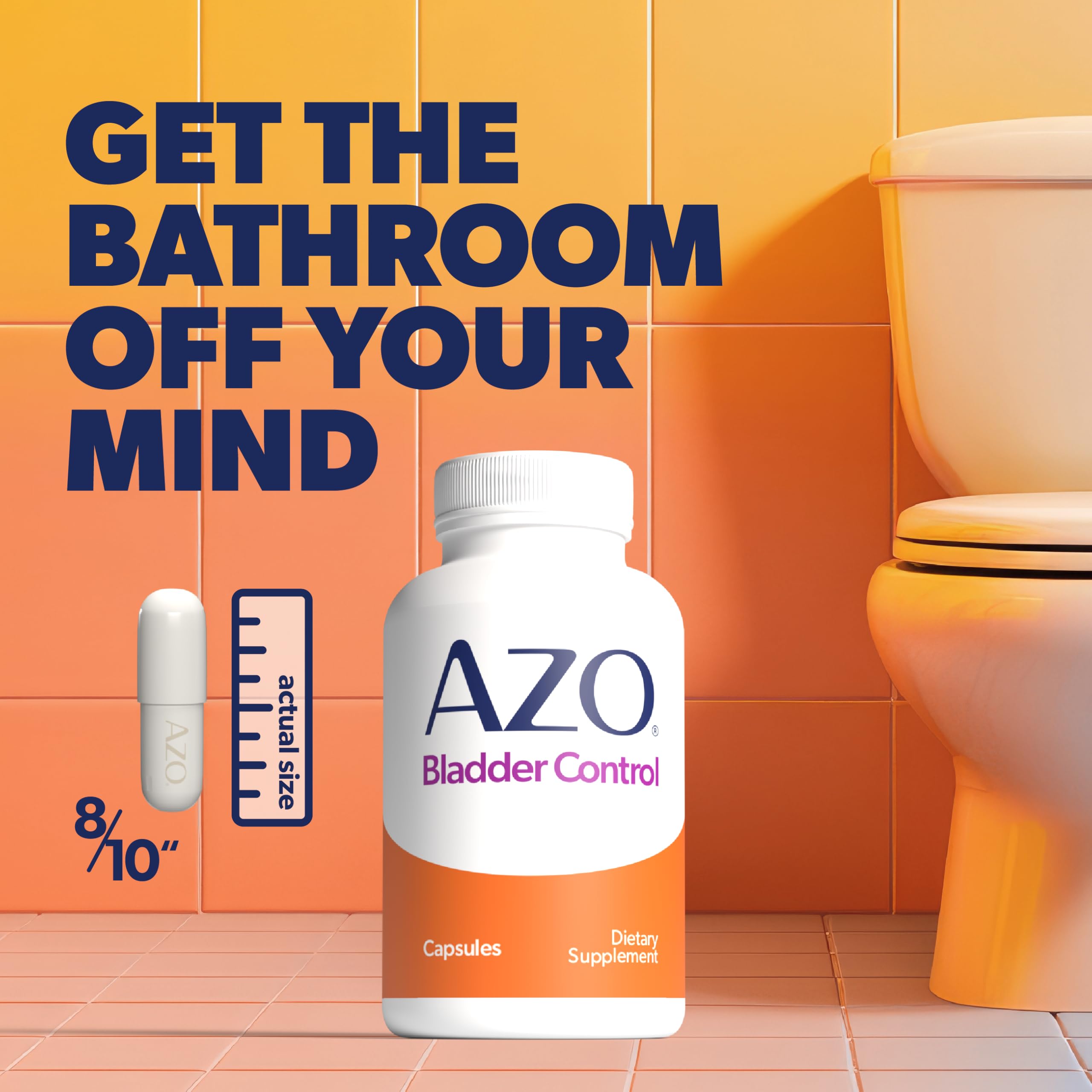 AZO Bladder Control with Go-Less Daily Supplement | Helps Reduce Occasional Urgency, leakage due to laughing, sneezing and exercise††† | 72 Capsules AZO Au supplements