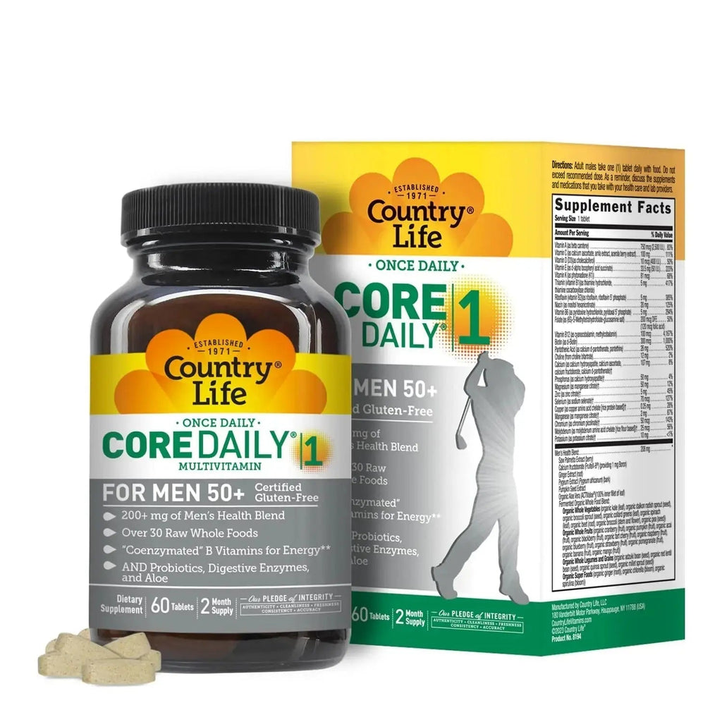 Country Life CORE Daily-1 Multivitamin for Men 50+ - Gluten-Free, Energy Support with Coenzymated B Vitamins Country Life Au supplements