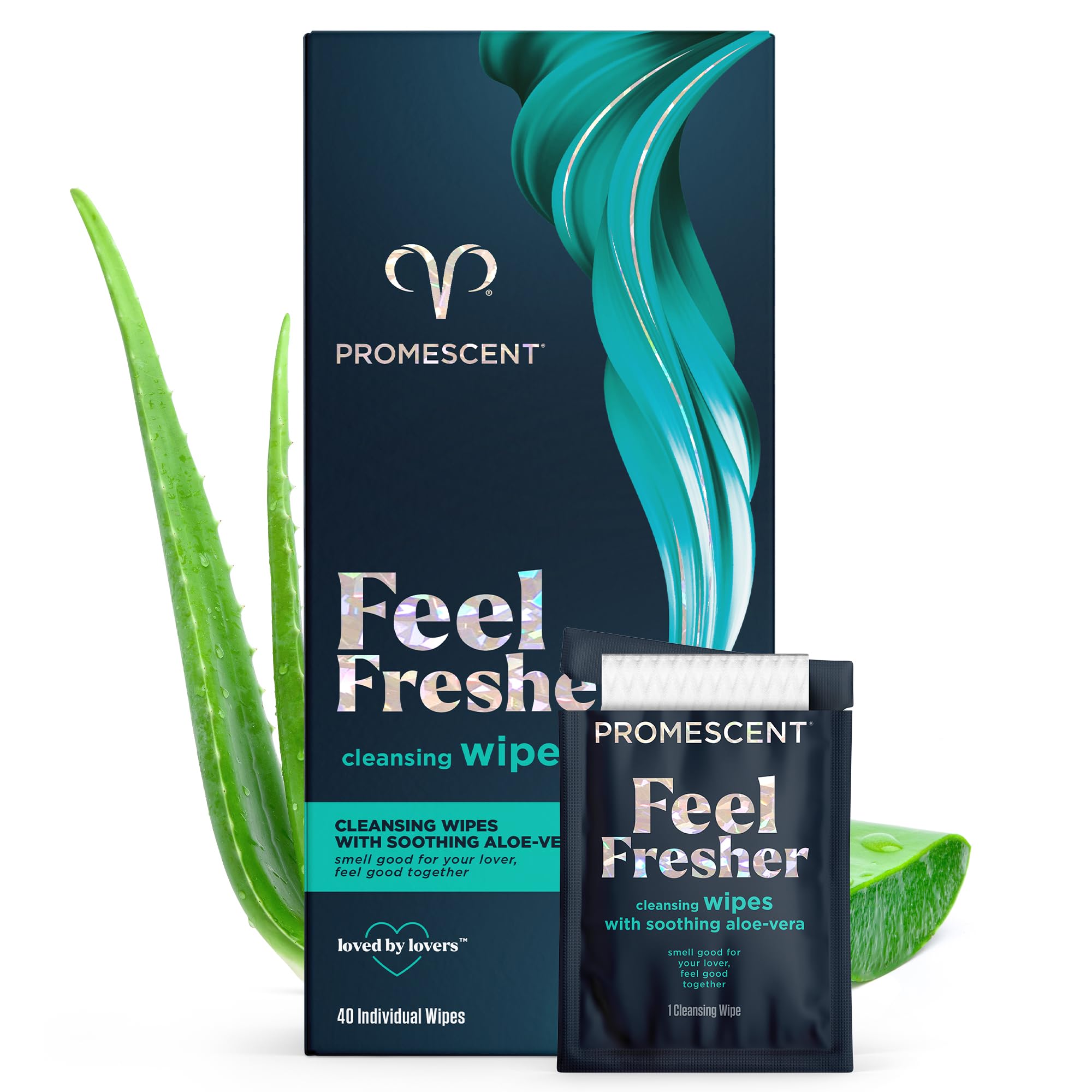 Promescent After Sex Clean Up Wipes Individually Wrapped Made with Aloe Vera, Gentle pH Balanced Formula Sex Wipes for Men, Women & Couples (40 Count) Promescent Au supplements
