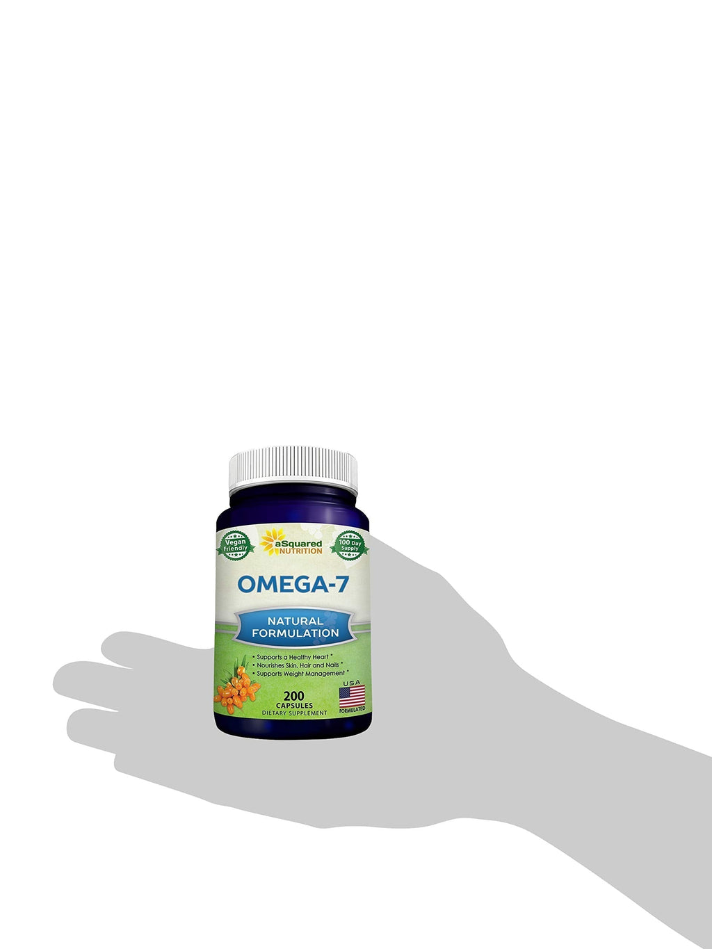 aSquared Nutrition Purified Omega 7 Fatty Acids-200 Capsules from Natural Sea Buckthorn aSquared Nutrition Au supplements