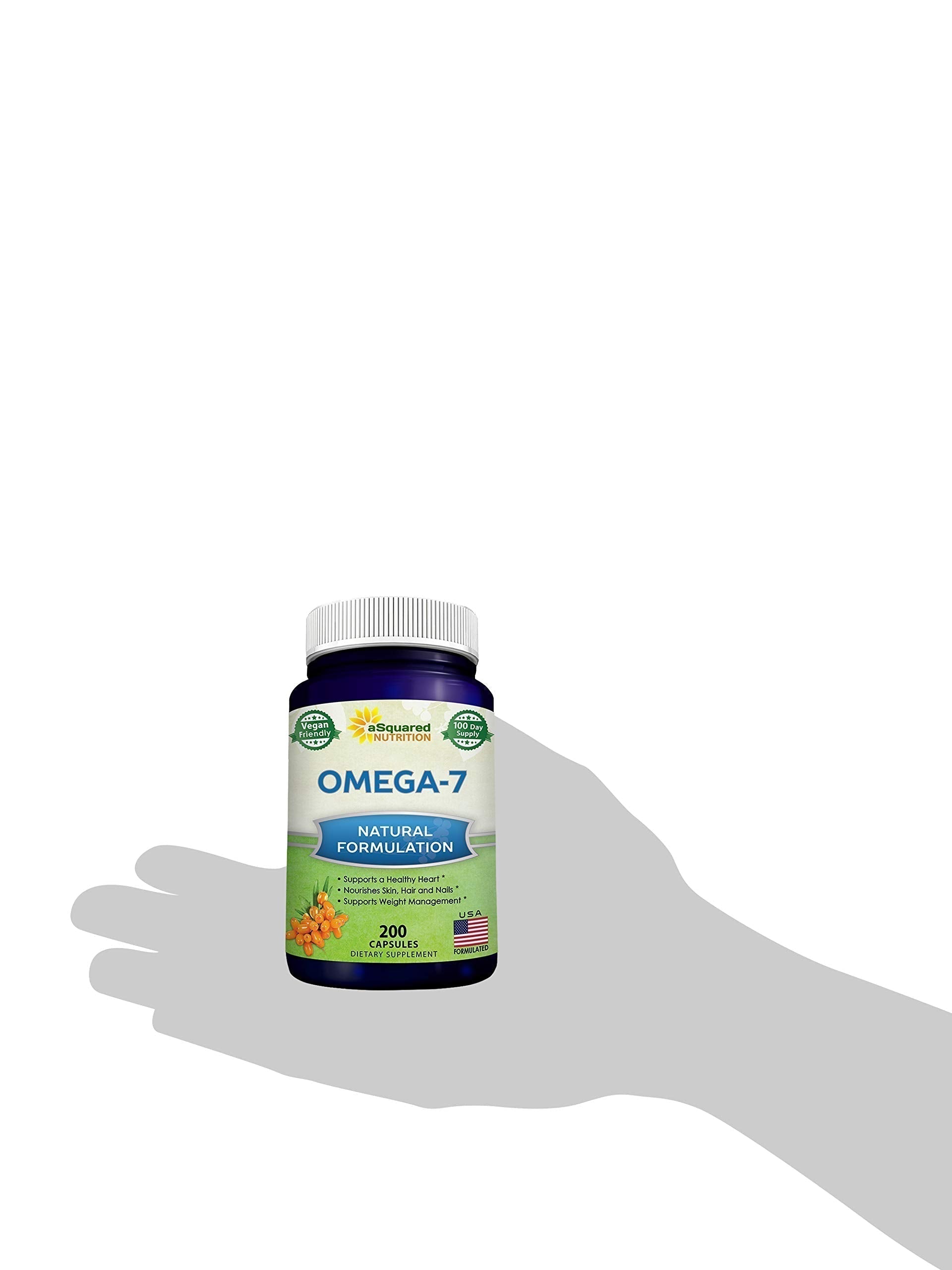 aSquared Nutrition Purified Omega 7 Fatty Acids-200 Capsules from Natural Sea Buckthorn aSquared Nutrition Au supplements