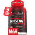 Herbtonics Korean Red Panax Ginseng 1500mg - Energy Supplement for Peak Performance, Focus & Vitality - High Potency Ginseng Root Extract - 120 Vegan Capsules Herbtonics Au supplements