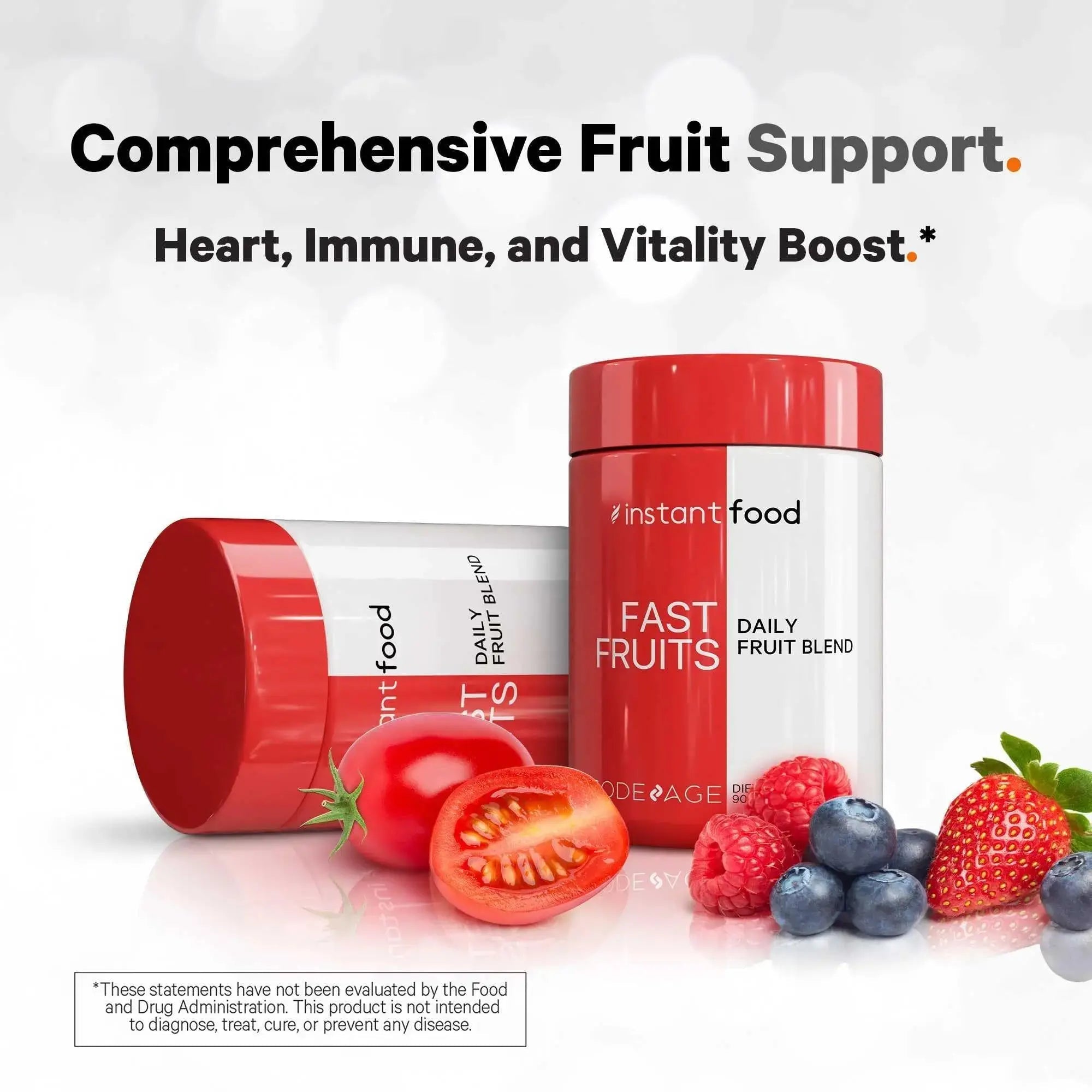Codeage Instantfood Fast Fruits, Over 15 Fruits Powders Equivalent All-in-One, Vegan Daily Whole Food Vitamins - Berries, Antioxidant Polyphenols Codeage Au supplements