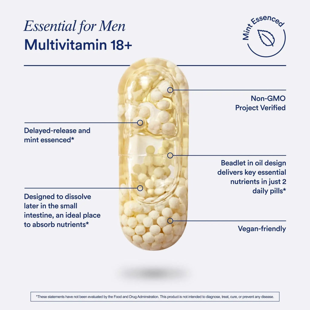 Ritual Multivitamin for Men 18+ with Zinc, Vitamin A and D3 for Immune Function Support*, Omega-3 DHA, B12, K2, Gluten Free Ritual Au supplements