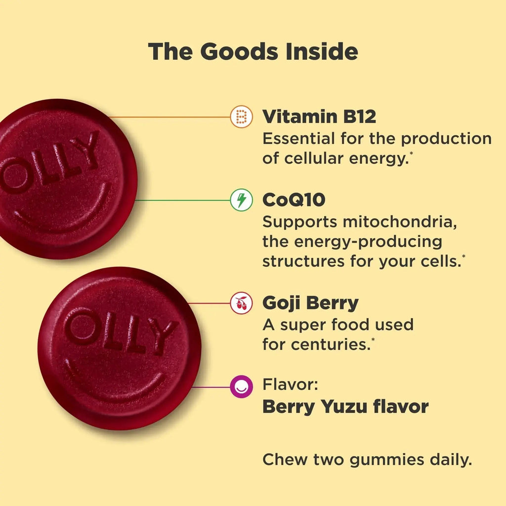 OLLY Men's Multivitamin Gummy, Overall Health and Immune Support, Vitamins A, C, D, E, B, Lycopene & Extra Strength Daily Energy Gummy OLLY Au supplements