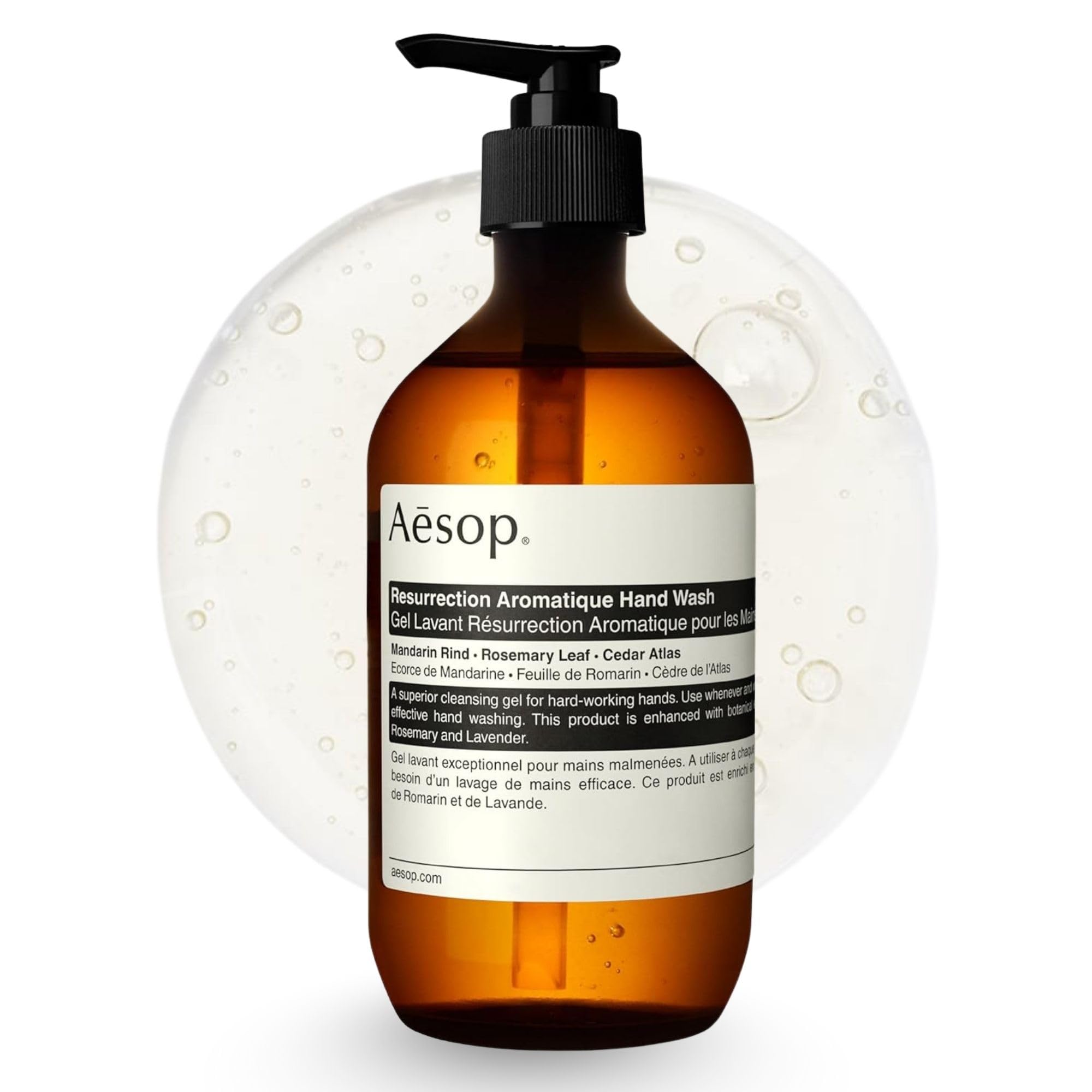 Aesop Resurrection Aromatique Hydrating Hand Wash | Gentle Non-Drying Hand Soap with Mandarin Rind, Rosemary, & Lavender