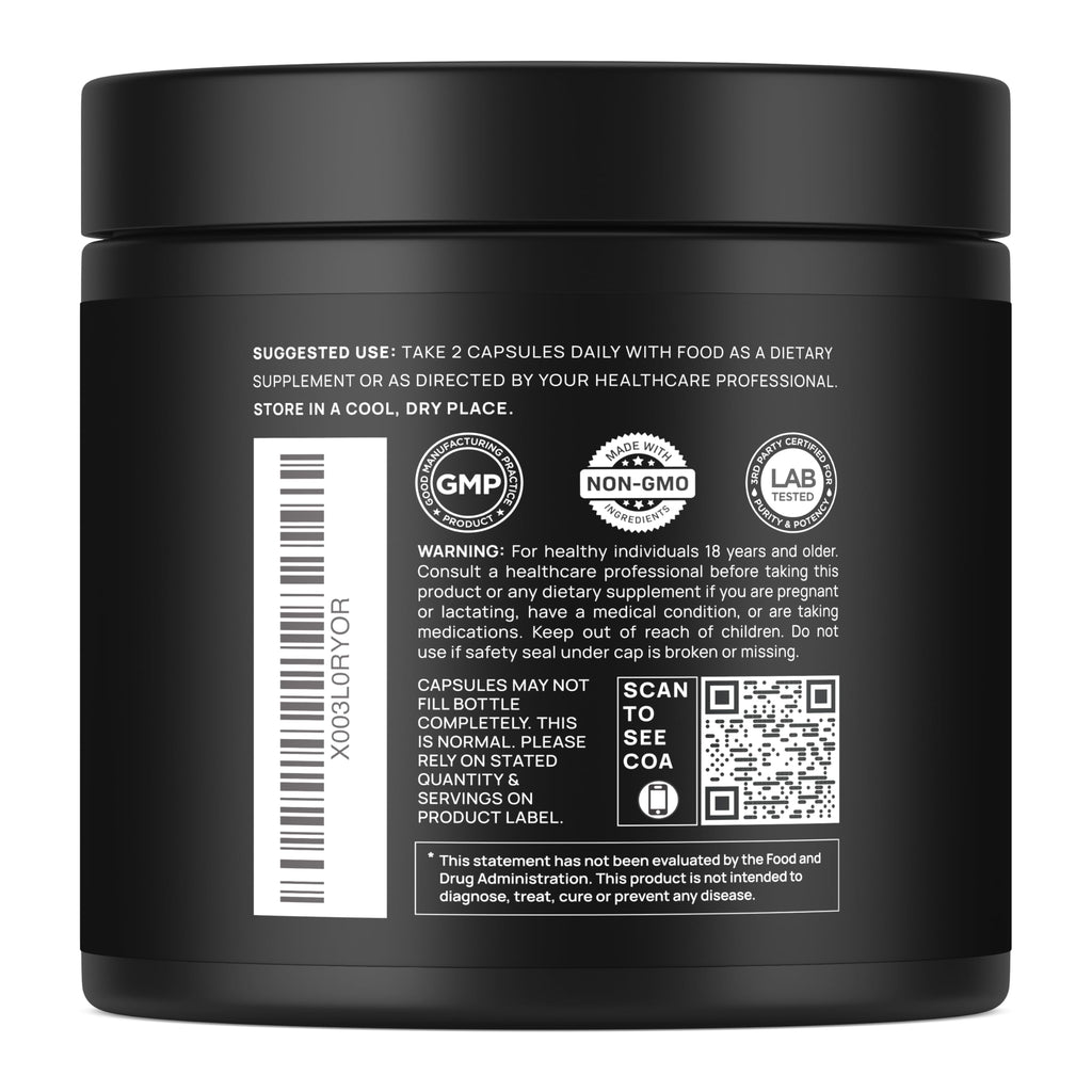 16x Strength Lions Mane Supplement Capsules Super Nootropic w. Ashwagandha & Rhodiola - Highest Potency 16:1 Lion's Mane Mushroom Extract 50% Polysaccharides