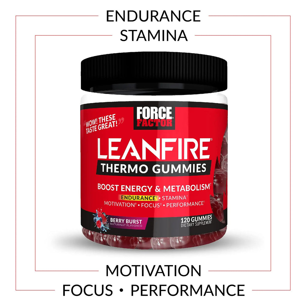 Force Factor LeanFire Thermo Gummies with B12 Vitamins, Caffeine, & Green Coffee Bean Force Factor Au supplements