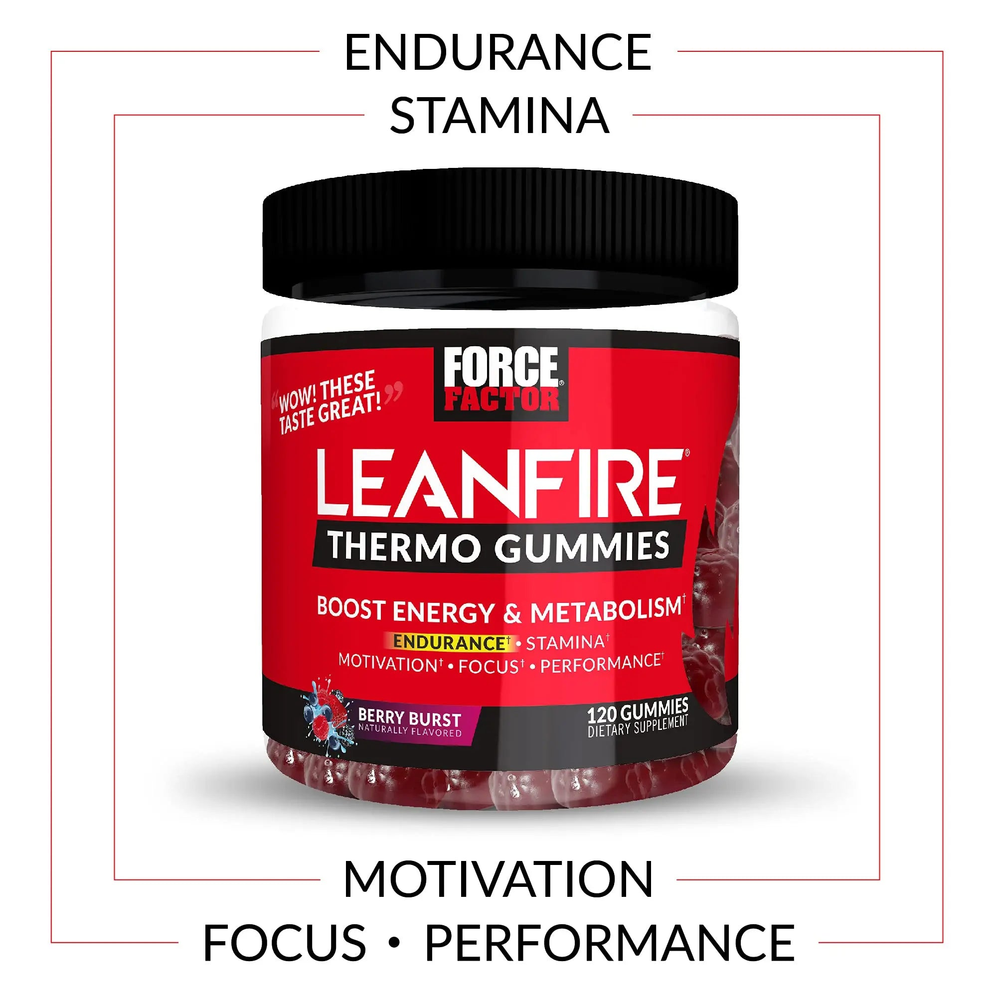 Force Factor LeanFire Thermo Gummies with B12 Vitamins, Caffeine, & Green Coffee Bean Force Factor Au supplements