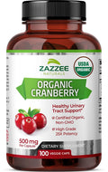 Zazzee USDA Organic Cranberry 25:1 Extract, 12,500 mg Strength, 100 Vegan Capsules Zazzee Au supplements