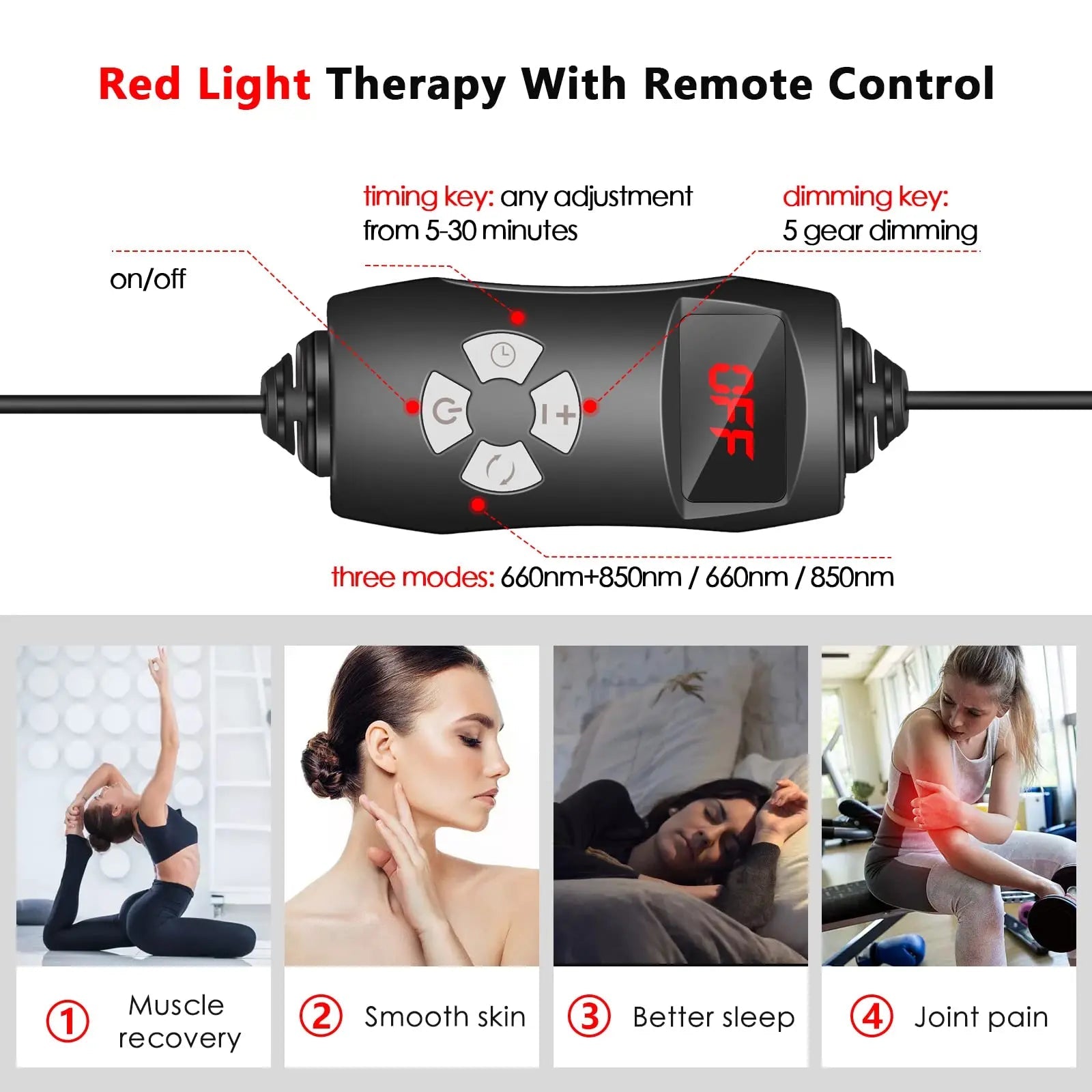 RUISQM Red Light Therapy Lamp, Infrared Light Therapy with Stand - 660nm Redlight & 850nm RUISQM Au supplements