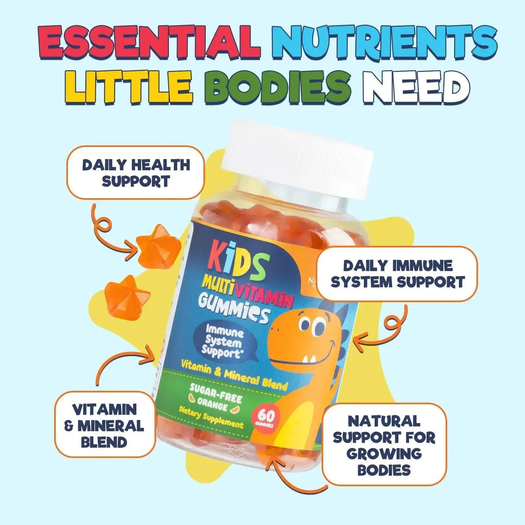 Kids Multivitamin Gummies - Improved Sugar-Free Formula - 100% Daily Folate, Kids Vitamins with Essential Vitamins A, C, D3, E, B6, B12 Nature's Nutrition Au supplements