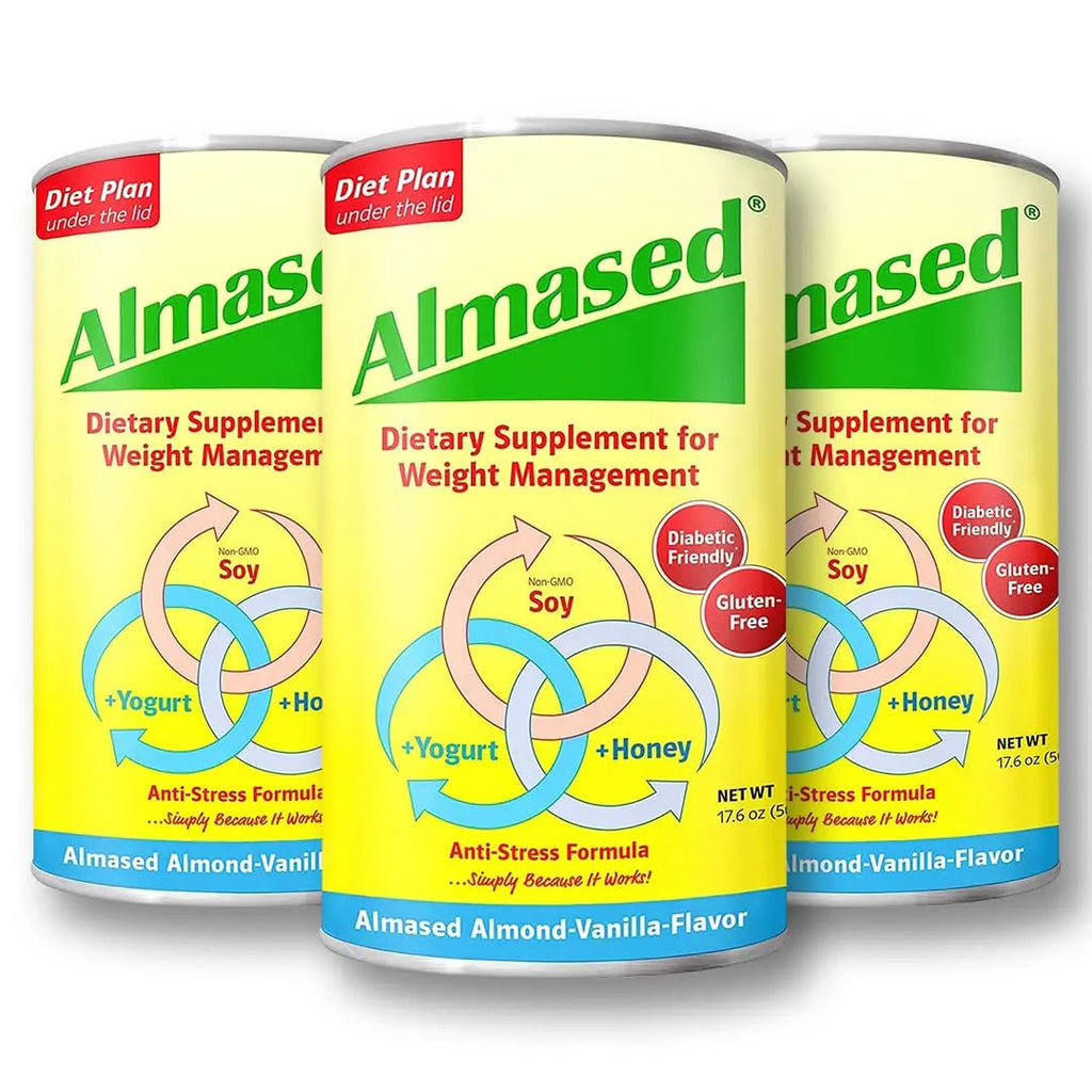 Almased Vanilla shakes – Gluten-Free, non-GMO Powder – Boost High Protein, Vanilla Flavor Almased Au supplements