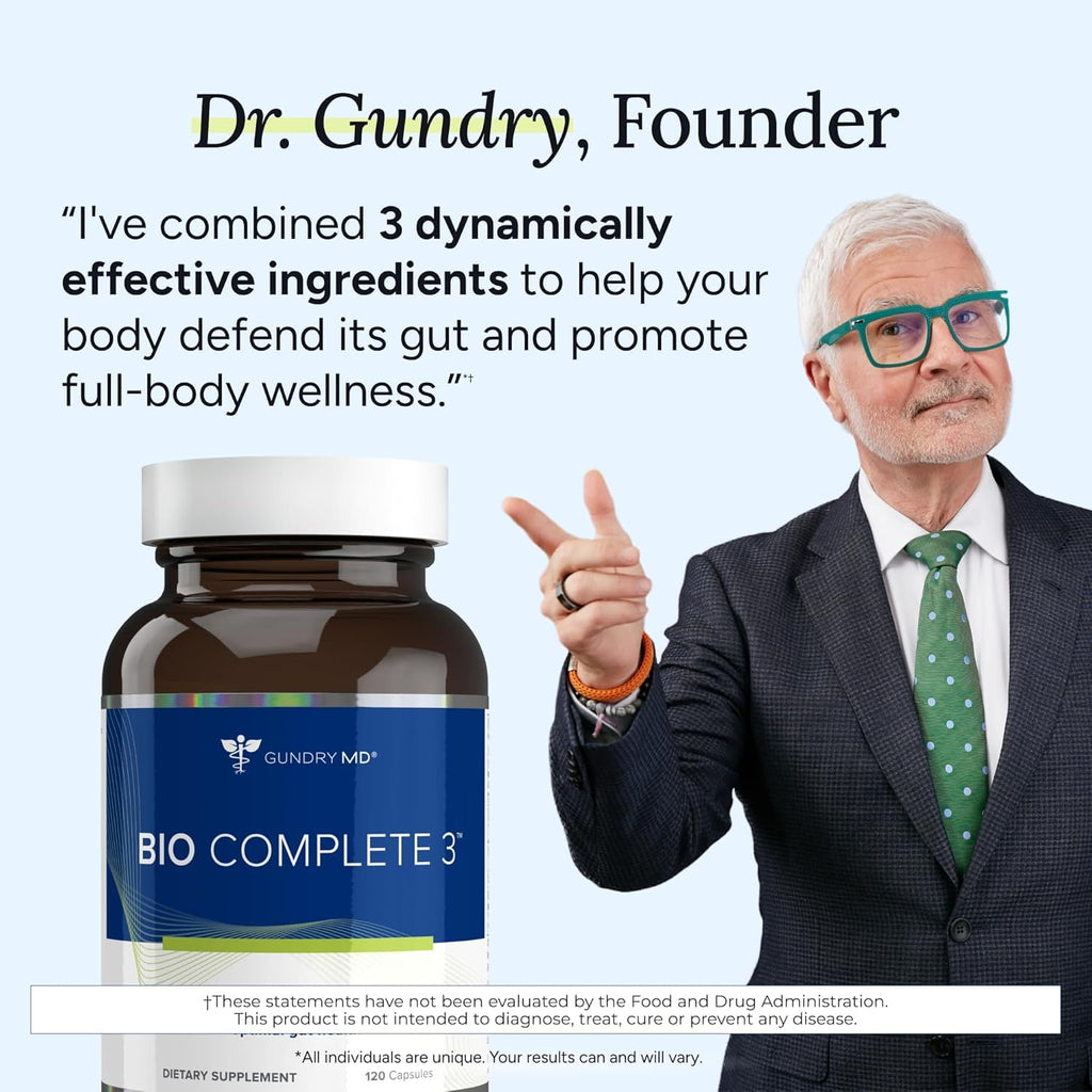 Gundry MD® Bio Complete 3 - Prebiotic, Probiotic, Postbiotic to Support Optimal Gut Health, 30 Day Supply (90 Day Supply) Gundry MD Au supplements