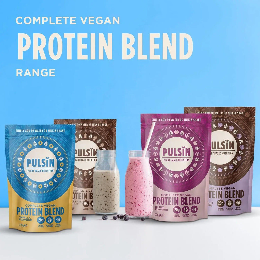 Pulsin plant based nutrition,Complete vegan protein blend,Vanilla flavour 270 g Pulsin Au supplements