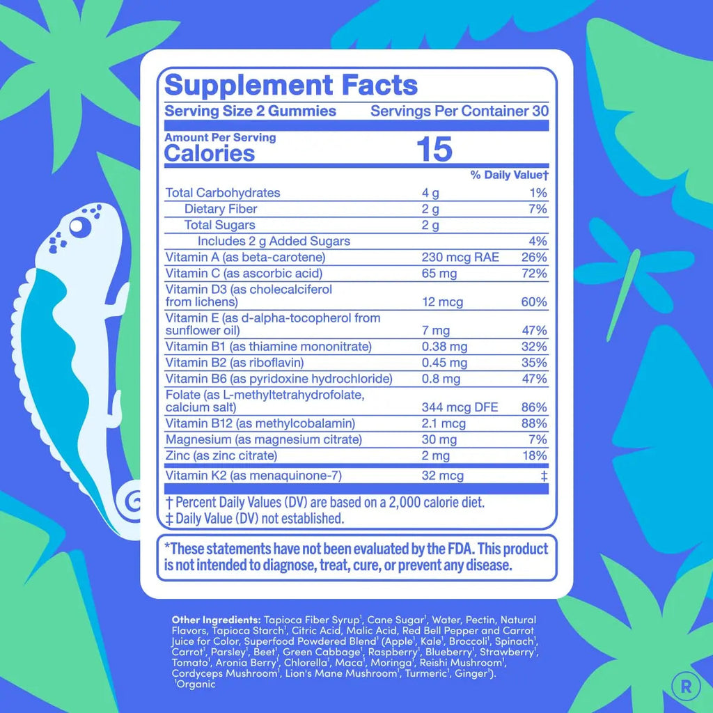 FIRST DAY Vitamins for Teens - Teen Multi Vitamins for Girls & Boys 12-17, Organic Fruit & Veggie Blend - 12 Key Nutrients: Vitamins A FIRST DAY Au supplements