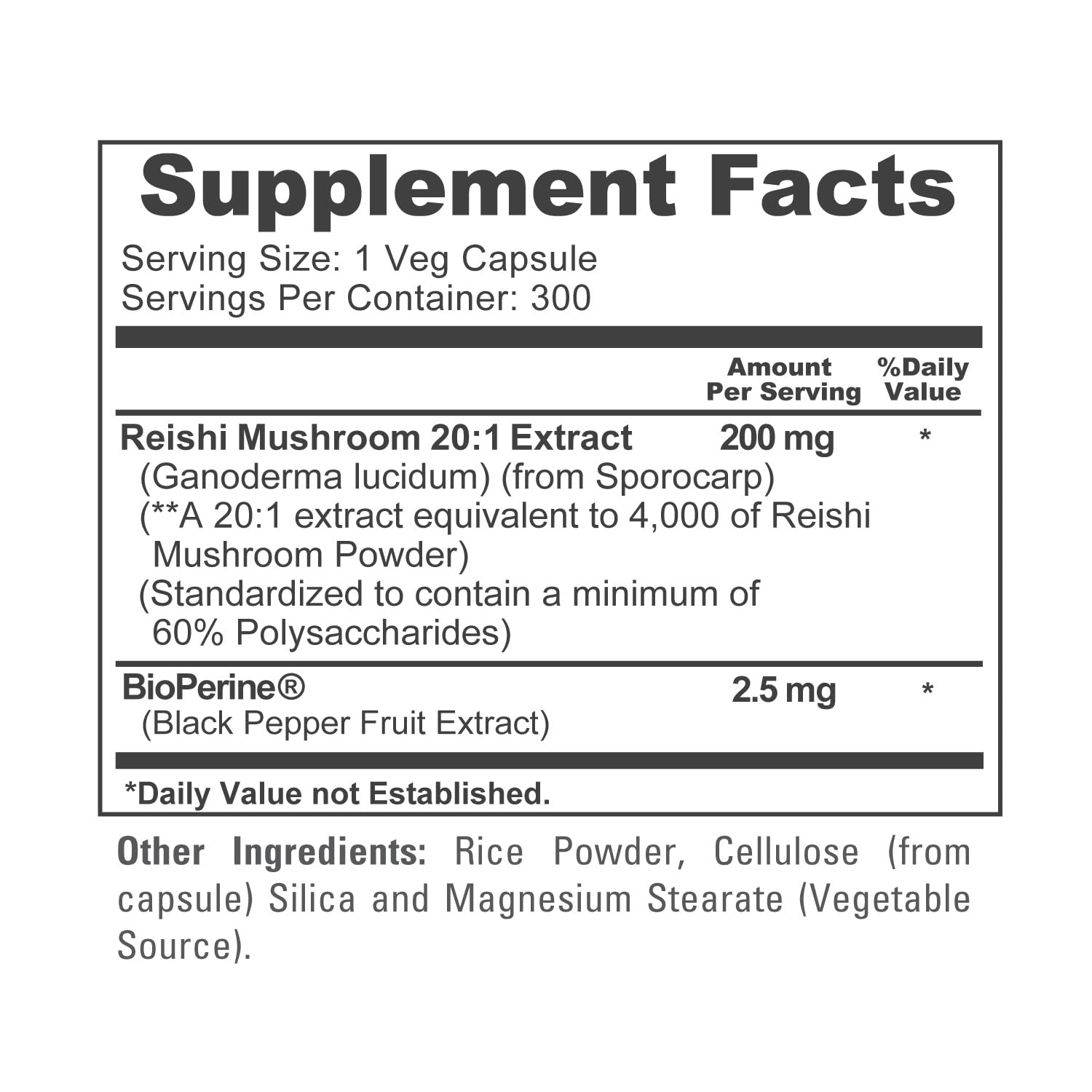 NusaPure Reishi Mushroom Extract 20:1 Extract, 200 mg Equivalent to 4000mg per Capsule 300 Veggie Caps Vegan, Non-GMO, Vegan NusaPure Au supplements