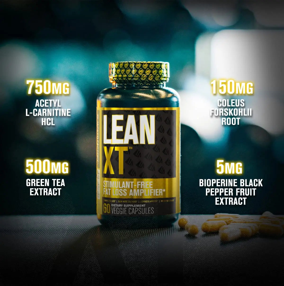 Lean-XT Caffeine Free Fat Burner - Non Stim Weight Loss Supplement, Appetite Suppressant Jacked Factory Au supplements