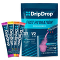 DripDrop Hydration Packets - Bold Variety Pack - Single Serve Electrolytes Powder Drink Mix - Watermelon, Berry, Lemon, Orange