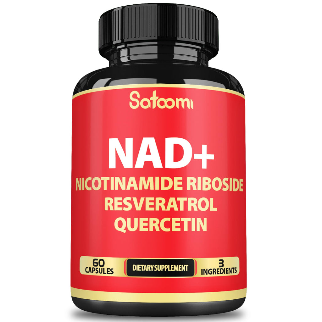 Satoomi NAD Supplement with Nicotinamide Riboside NR, Resveratrol, Quercetin - 60 Count - 30 Days Satoomi Au supplements