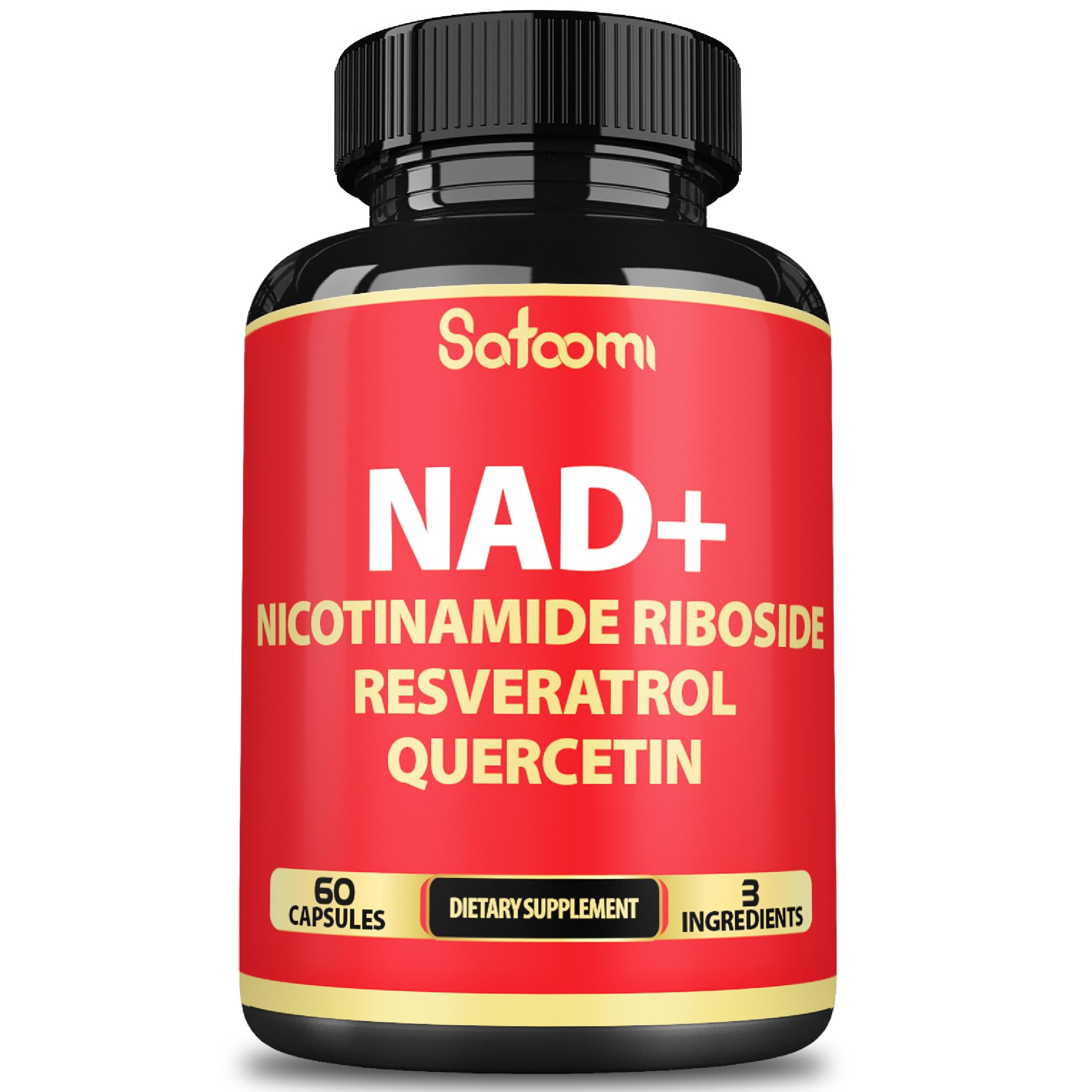Satoomi NAD Supplement with Nicotinamide Riboside NR, Resveratrol, Quercetin - 60 Count - 30 Days Satoomi Au supplements