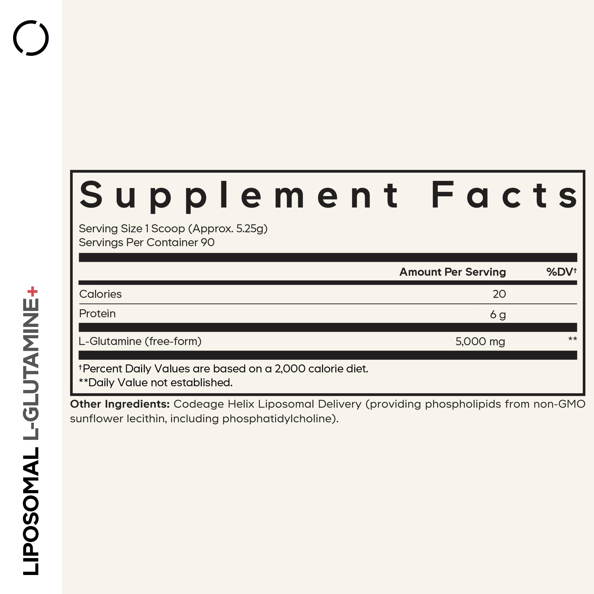 Codeage Liposomal L-Glutamine Powder - High-Potency L-Glutamine 5,000 mg per Serving - 3-Month Supply - Liposomal Delivery, Free-Form Amino Acid, Unflavored Glutamine - Non-GMO Gluten-Free - 16.67 oz Codeage Au supplements