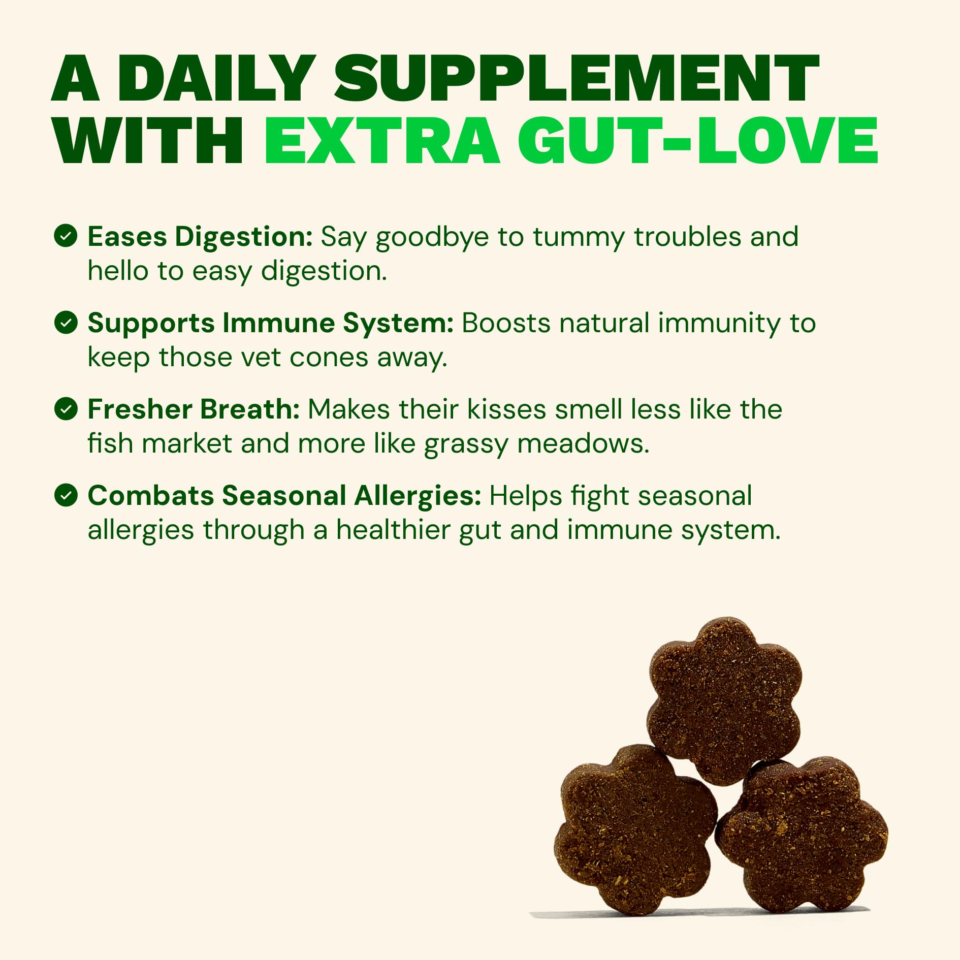 Get Joy Digestion Chews, Gut Health Supplement for Dogs, Vet Recommended Soft Daily Digestive Health & Immune Support with Prebiotics, Probiotics & Postbiotics, Made in USA, 90 Count Get Joy Au supplements