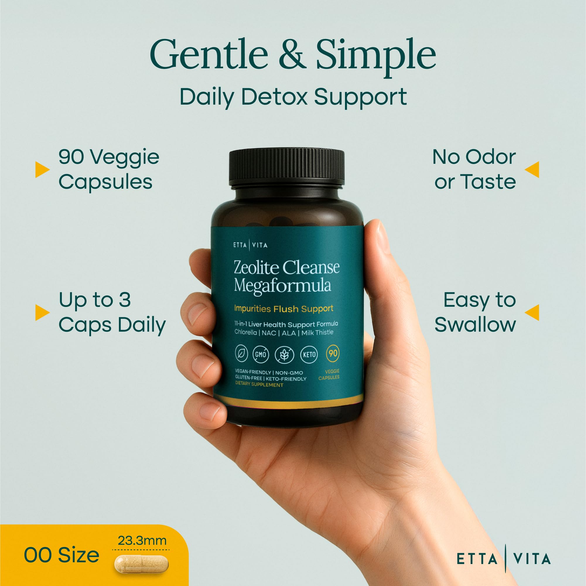 Liver Cleanse Detox & Repair - Microplastics Detox & Zeolite Supplement for Gut Health, Cognition & Natural Energy - Glutathione, NAC, Chlorella, Spirulina