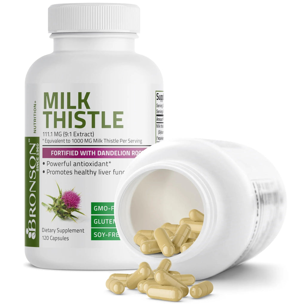 Bronson Milk Thistle Silymarin Marianum & Dandelion Root Liver Health Support Bronson Au supplements