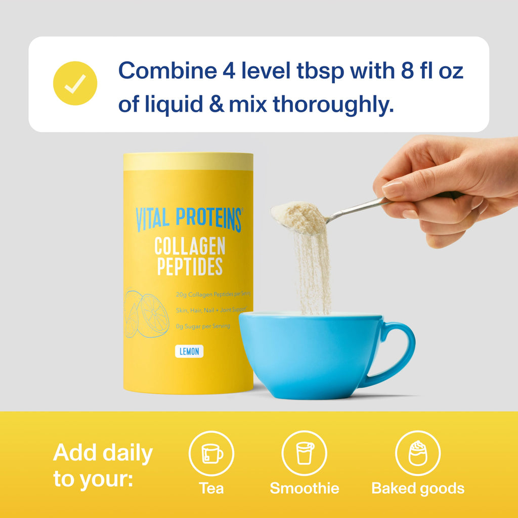 Vital Proteins Collagen Peptides Powder, Collagen Supplements, Hair & Skin Health, 14 Servings, Lemon