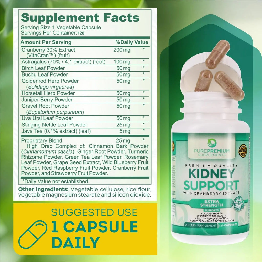 PurePremium Kidney Support Supplement for Men and Women - with Cranberry Extract PurePremium Supplements Au supplements