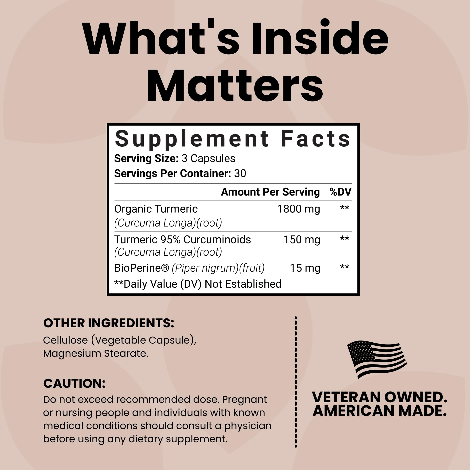 Luma Nutrition Turmeric Curcumin with Black Pepper - 95% Curcuminoids - 1950mg Per Serving - Premium Turmeric Supplement