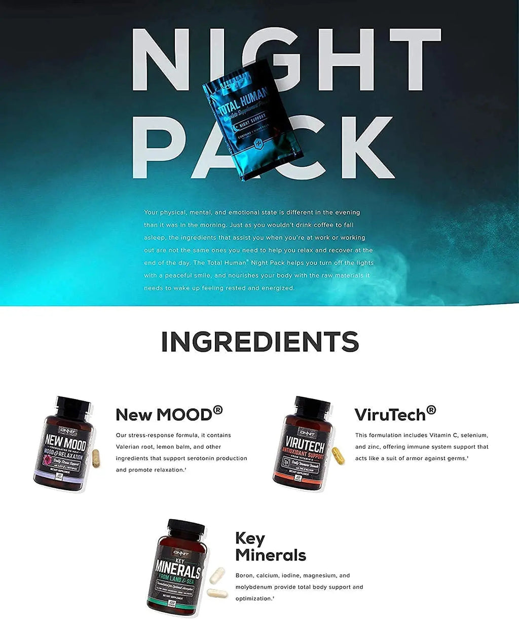 ONNIT Total Human Day and Night Vitamin Packs, 7-Day Supply Capsule ONNIT Au supplements