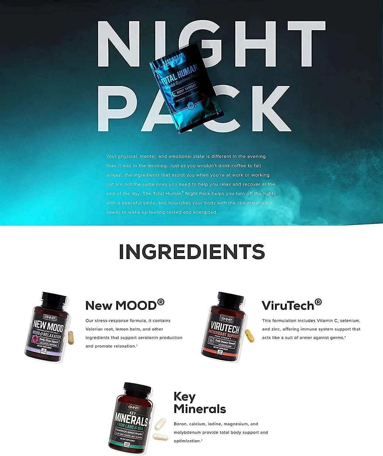 ONNIT Total Human Day and Night Vitamin Packs, 7-Day Supply Capsule ONNIT Au supplements