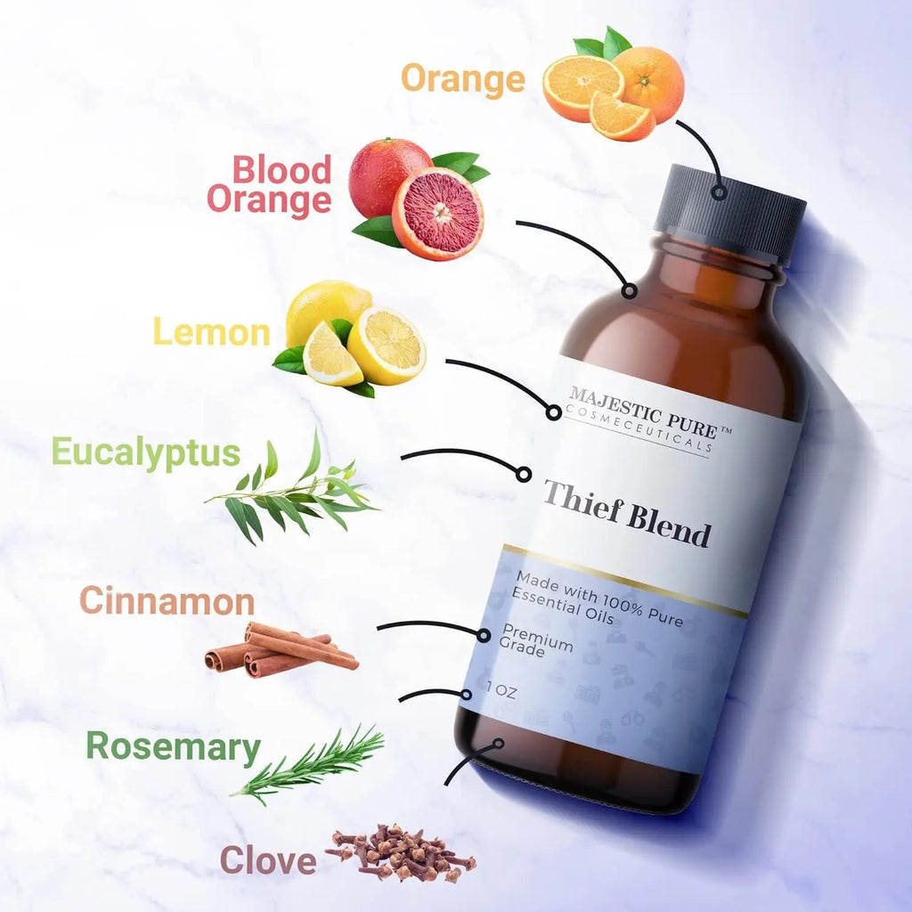Majestic Pure Thieves Essential Oil Blend | 100% Pure Premium Oil for Uplifting Mood, DIY Products MAJESTIC PURE Au supplements