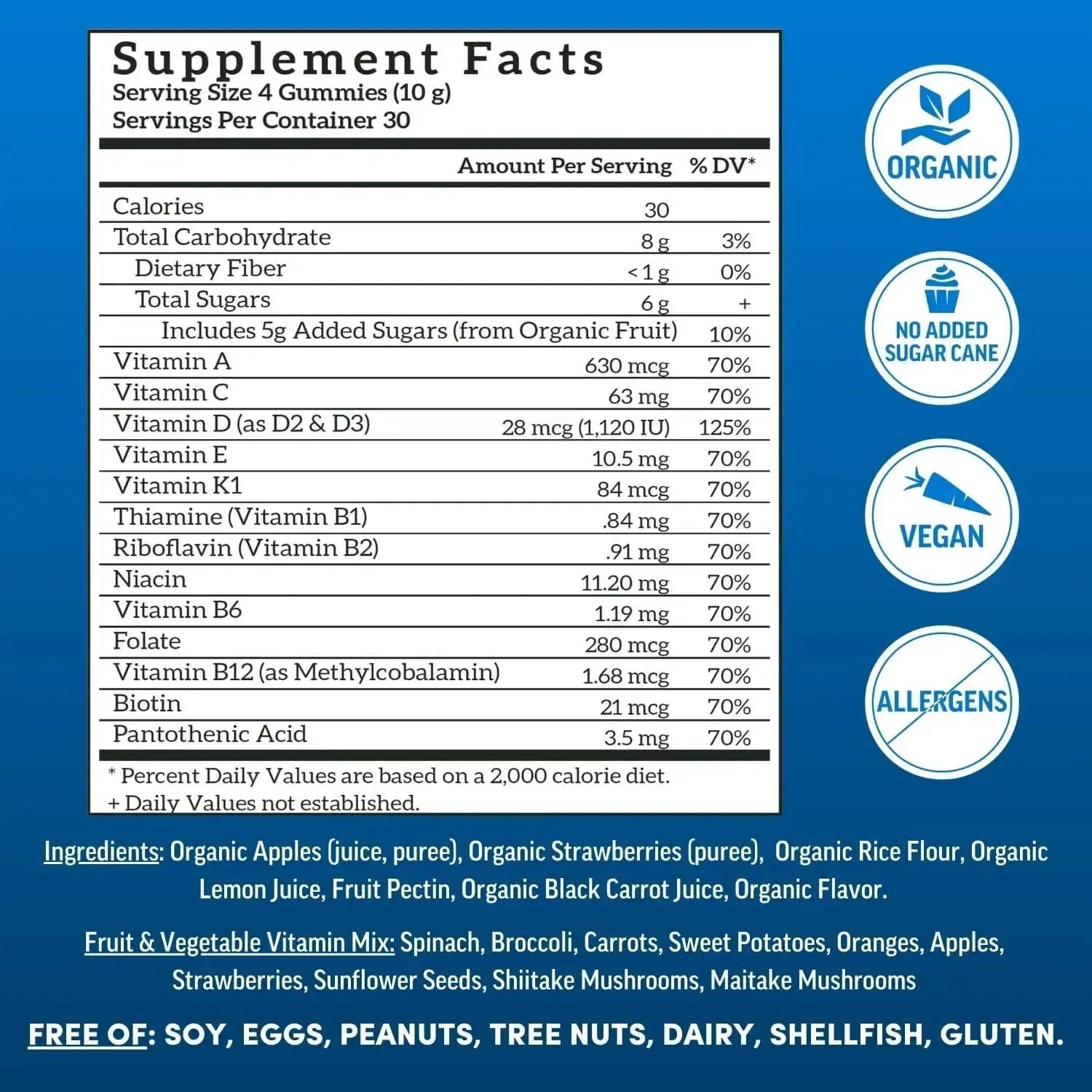 Llama Naturals Multivitamin for Men, Vegan, Organic Gummies with Vitamin D, C and K, Men's Real Fruit Gummy Vitamins Llama Naturals Au supplements